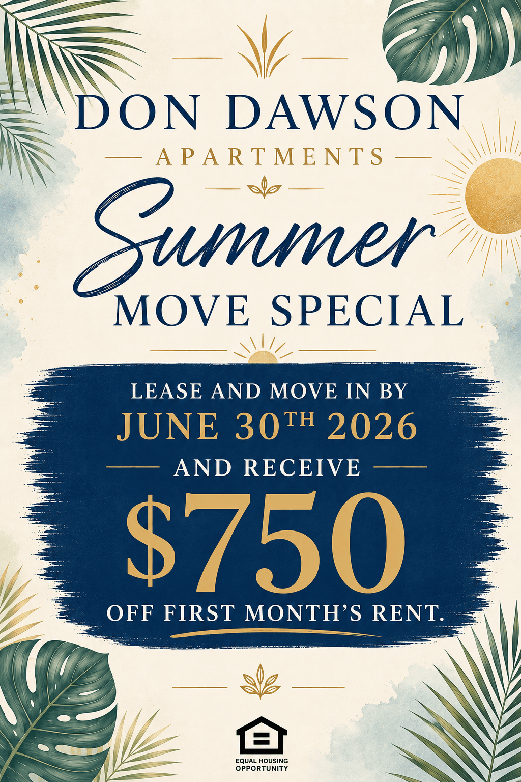 $750 Off First Month's Rent When You Move In By 6/30!